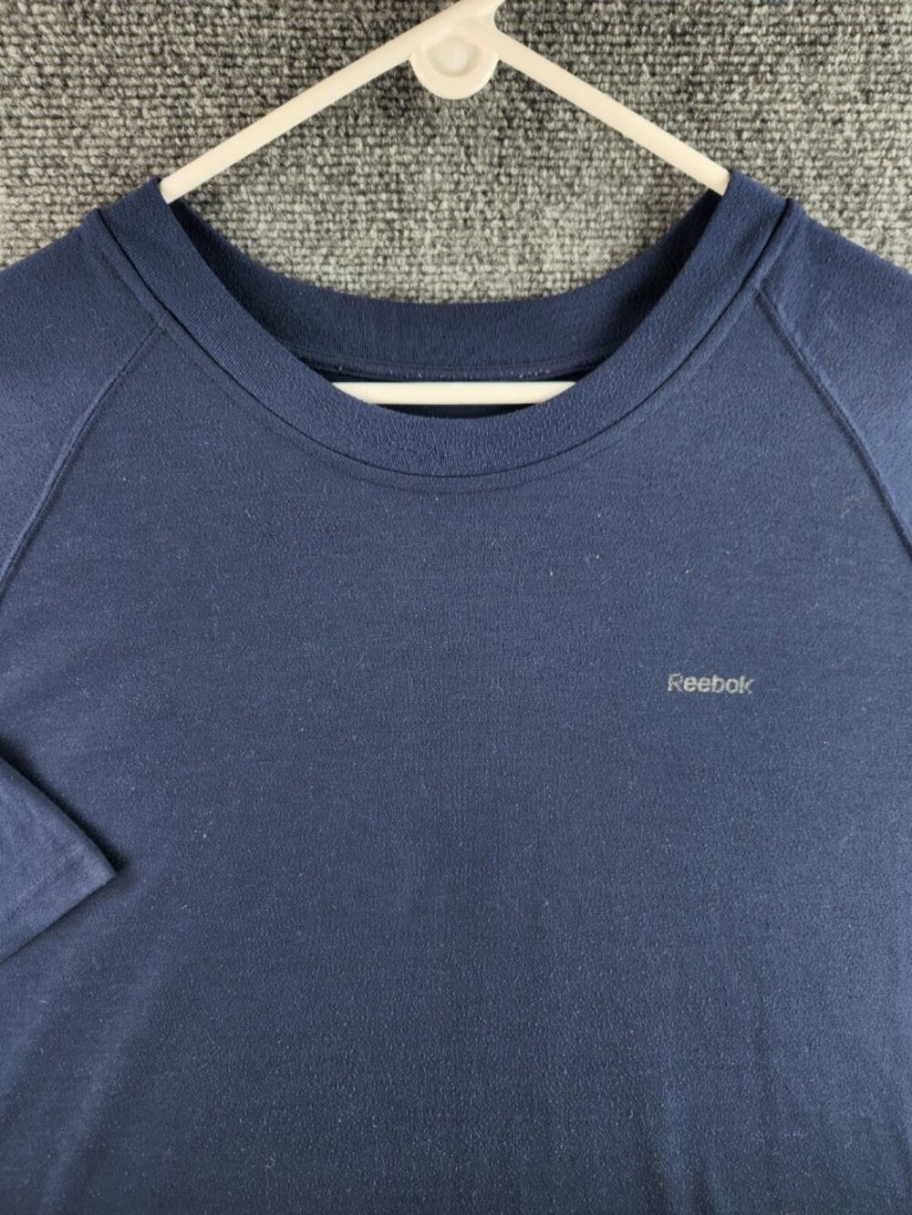 Reebok Short Sleeve Blue T-shirt Polyester Adult Men Logo Big Tall 4XL Outdoor
